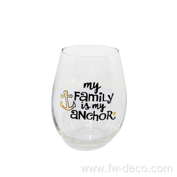 stemless wine glass stylish short stem wine glass